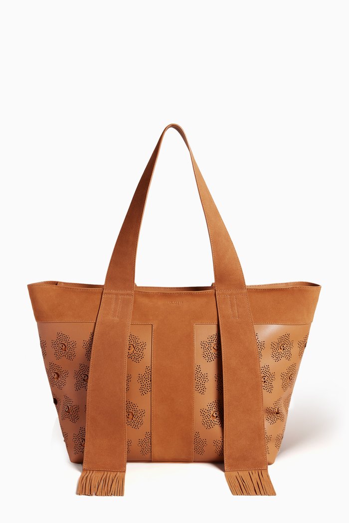 

Tiyah Tote Bag in Bovine Leather, Brown