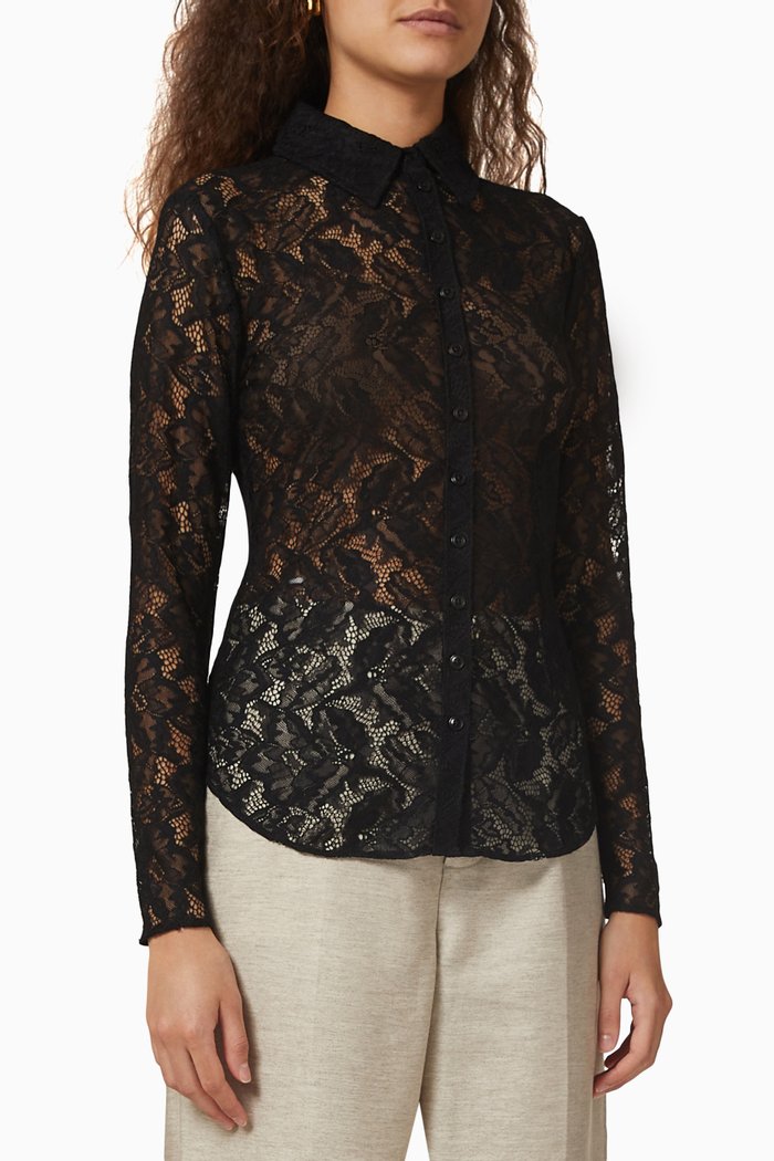 

Lavina Lace Shirt, Black