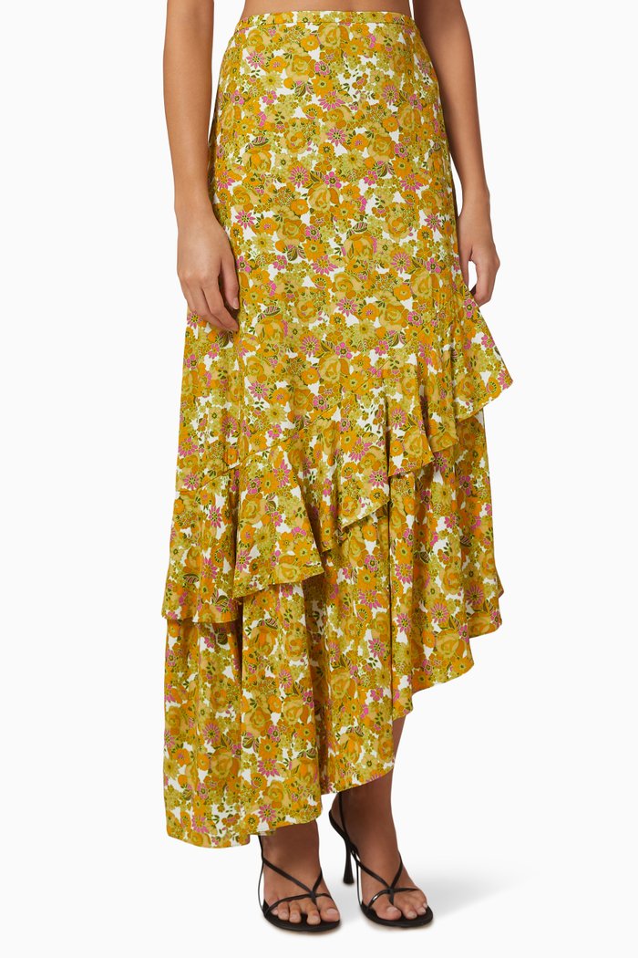 

Odissa Asymmetric Skirt, Orange