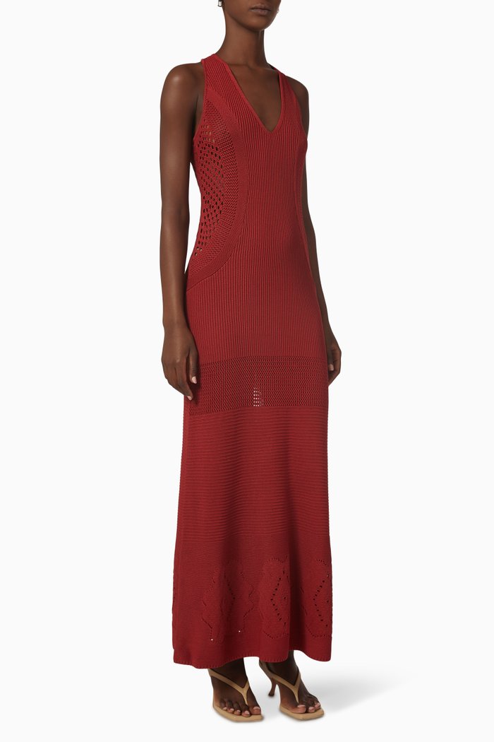 

Milou Crochet Maxi Dress, Brown