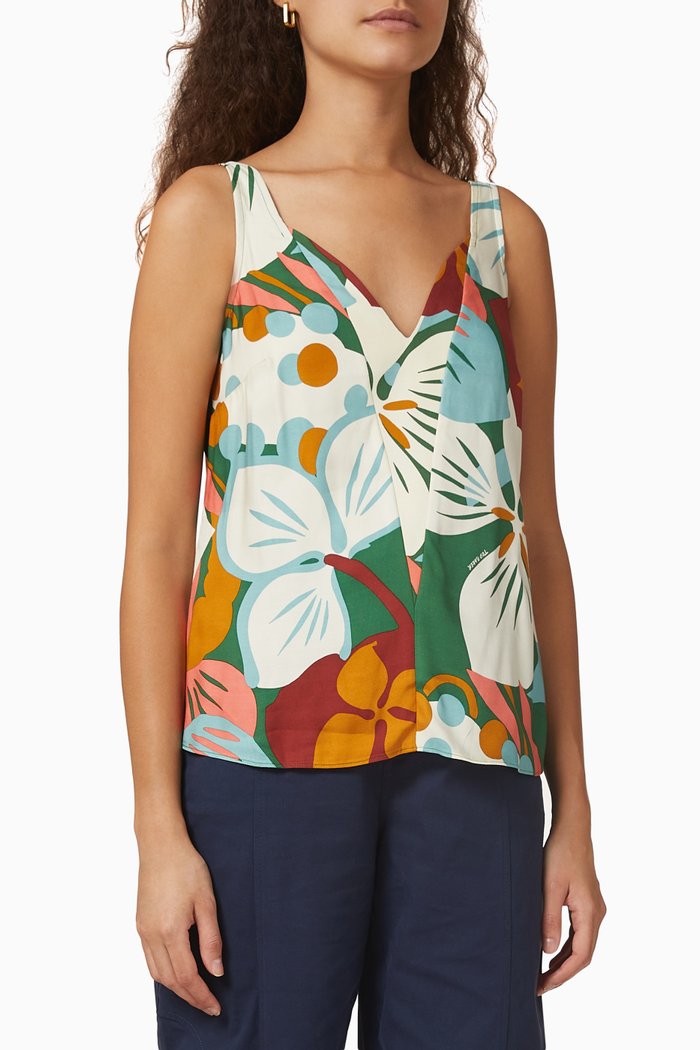

Nethy Printed Cami Top, Green