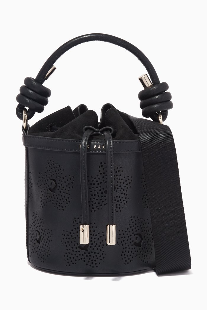 

Tyahla Bucket Bag in Bovine Leather, Black