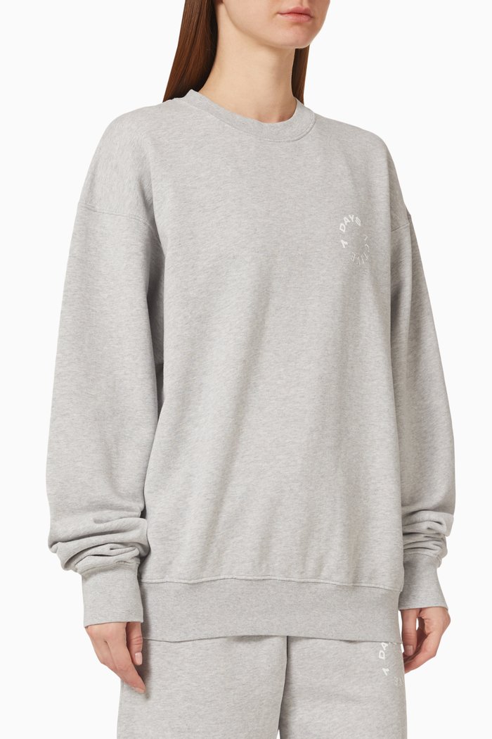 

Monday Crewneck Sweatshirt in Organic Cotton, Grey