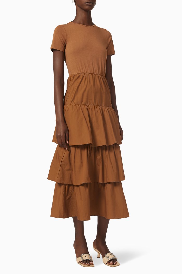 

Carrie Dress in Cotton, Brown