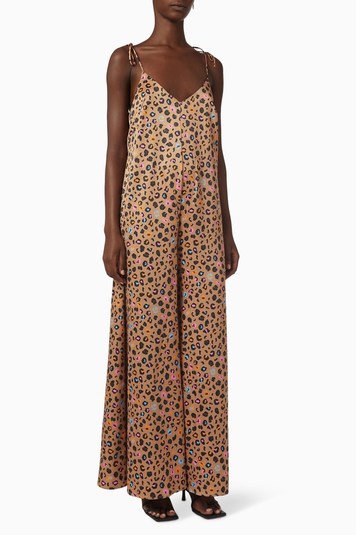 

Bali Jumpsuit in Poly Satin, Multicolour