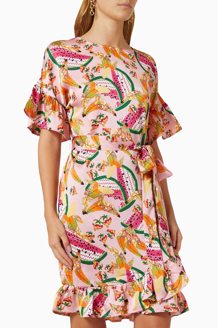 

Tropicana Marrakesh Dress in Poly Satin, Multicolour