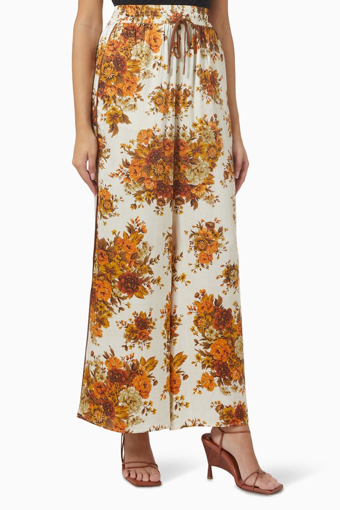 

Derby Wide-leg Pants in Silk, Neutral