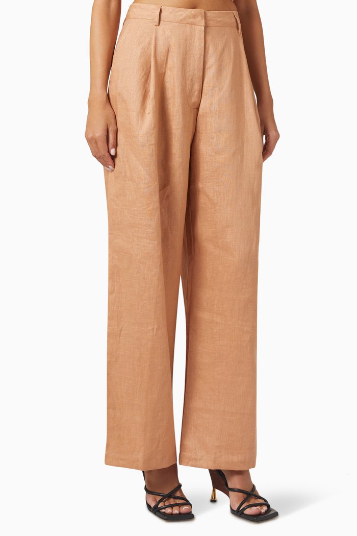 

El Toro Pants in Linen, Brown