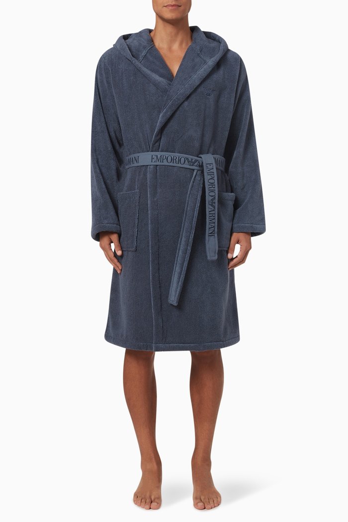 

Bathrobe in Cotton Terry, Blue