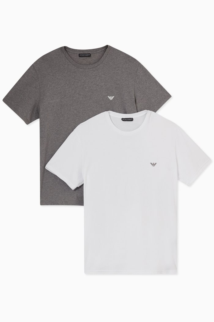 

Logo T-shirts in Cotton, Set of 2, White