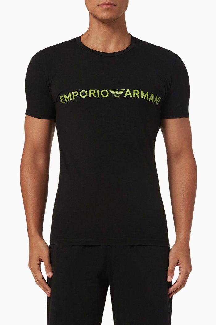 

Slim-fit T-shirt & Boxers Set in Cotton Jersey, Black