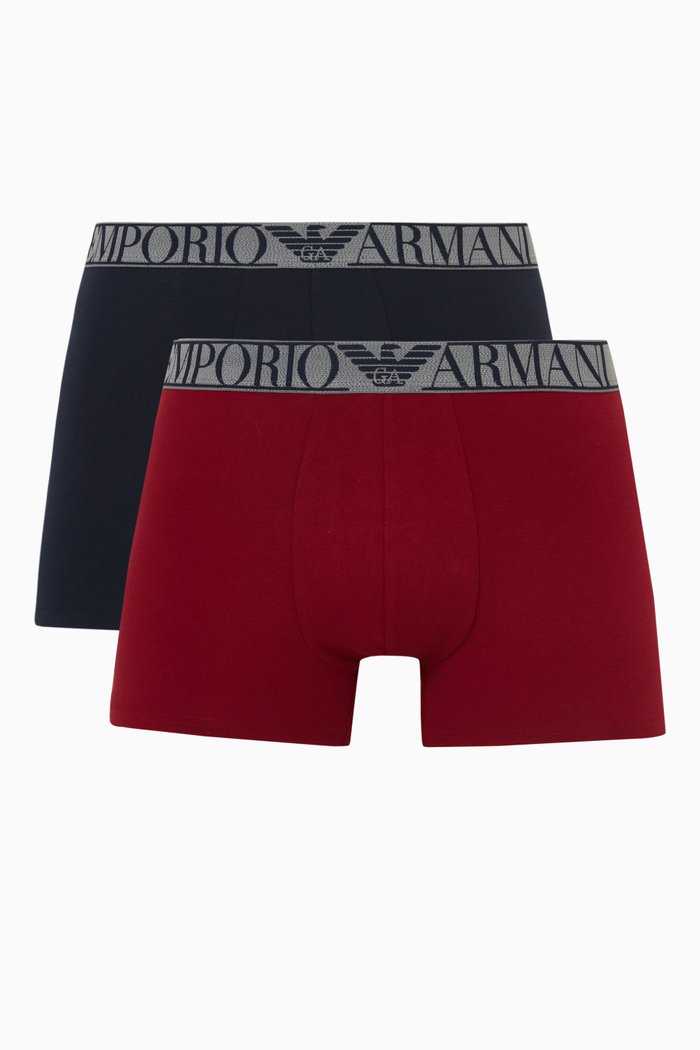 

Boxers in Cotton Jersey, Set of Two, Multicolour