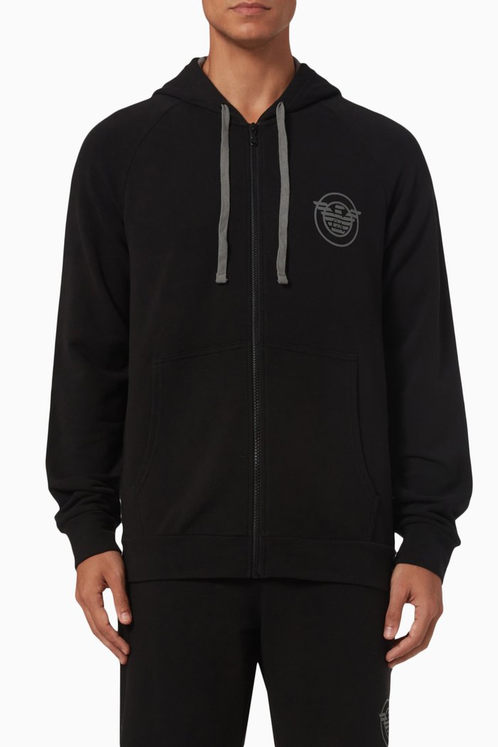 

Logo Hoodie in Fleece, Black