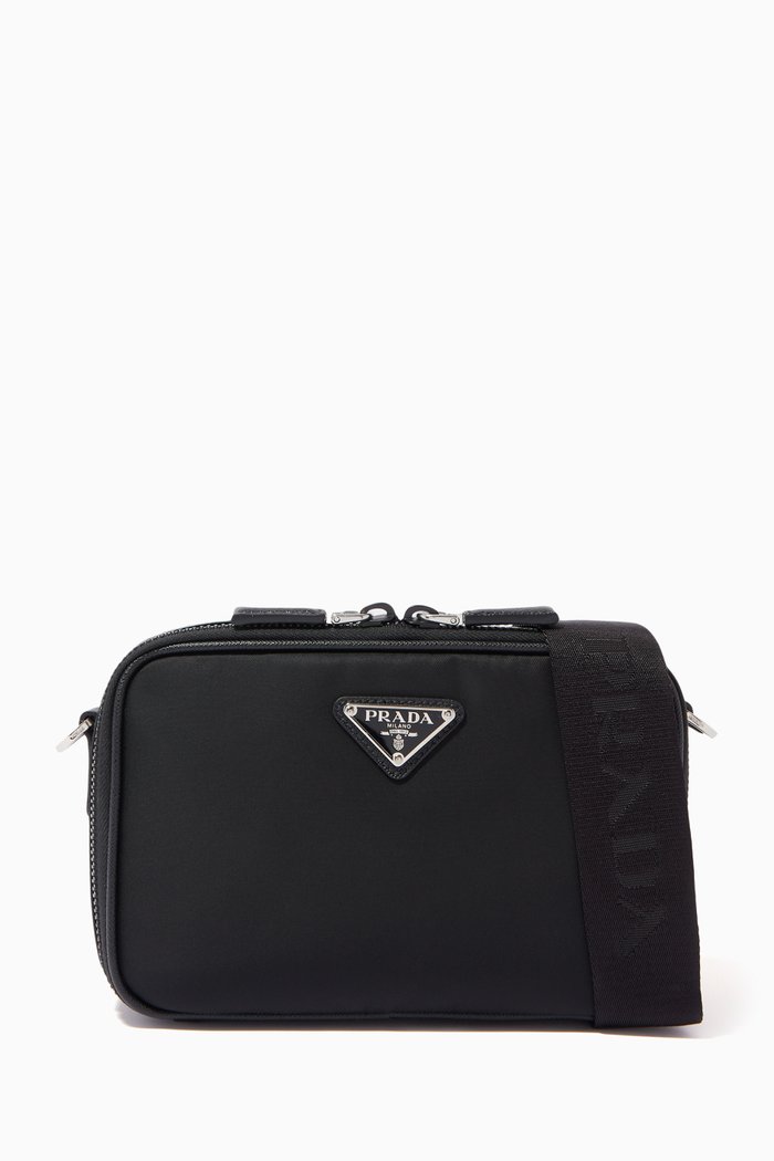 

Prada Brique Crossbody Bag in Saffiano Leather, Black