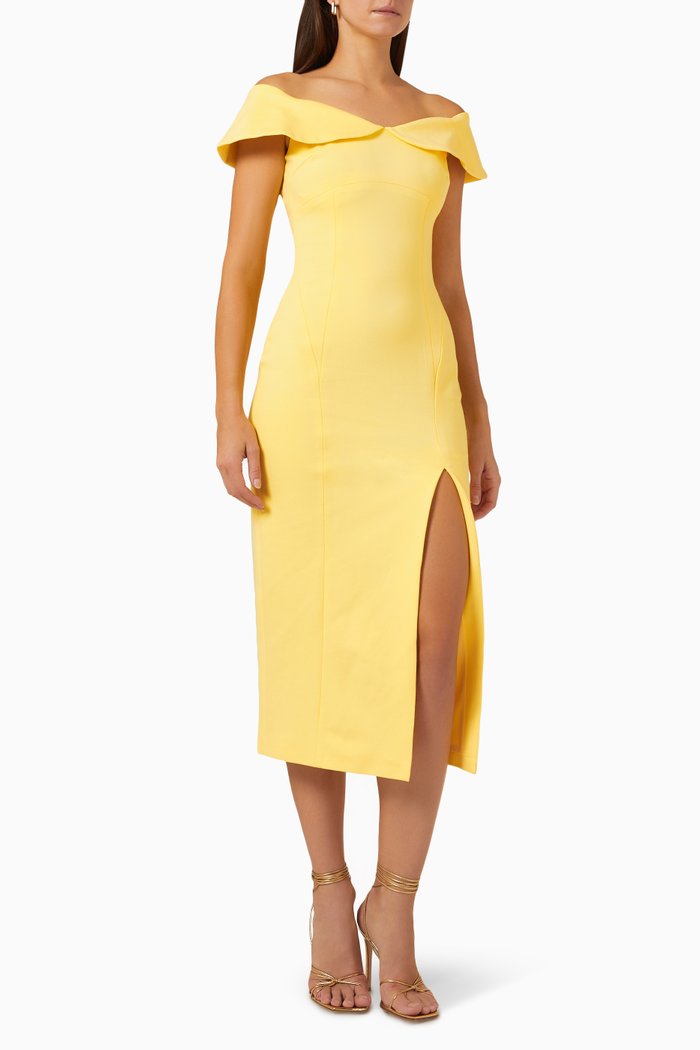 

Plateau Midi Dress, Yellow