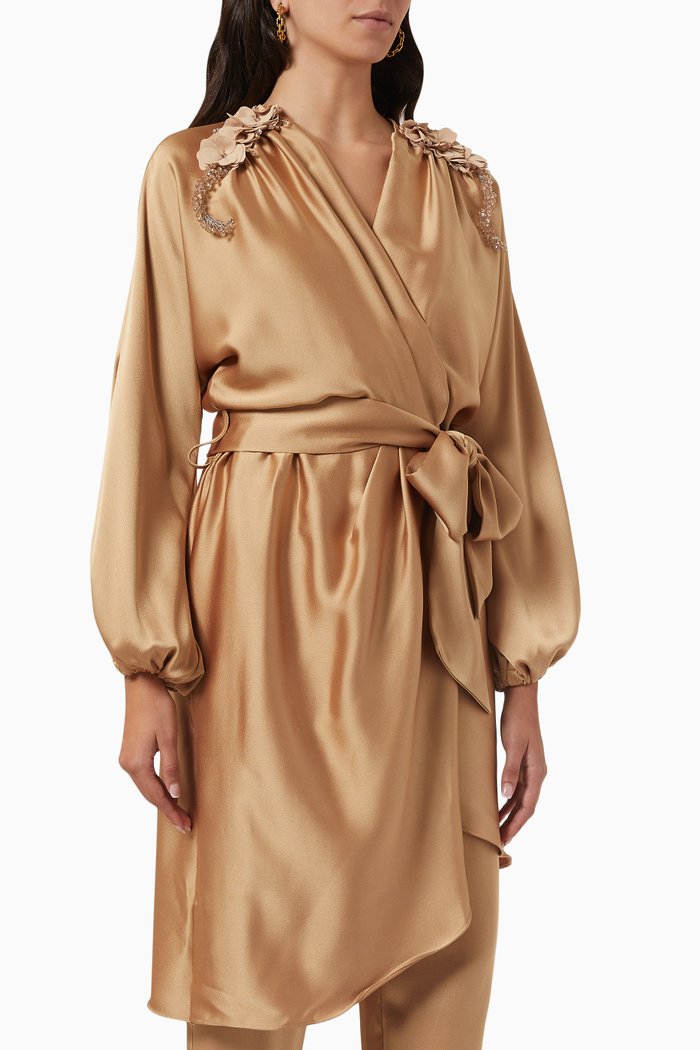 

Wrap Style Jacket, Gold