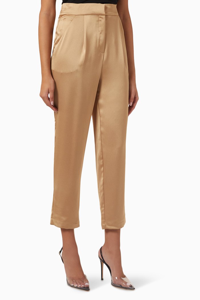 

High-waist Pants, Gold
