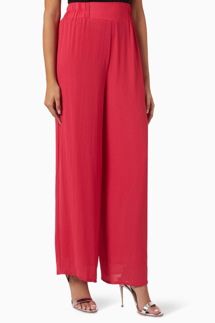 

Flare High-waist Pants, Pink