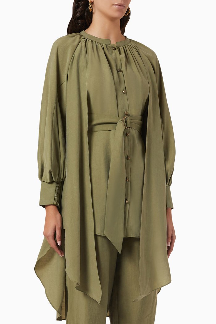 

Tie-Up Style Tunic, Green