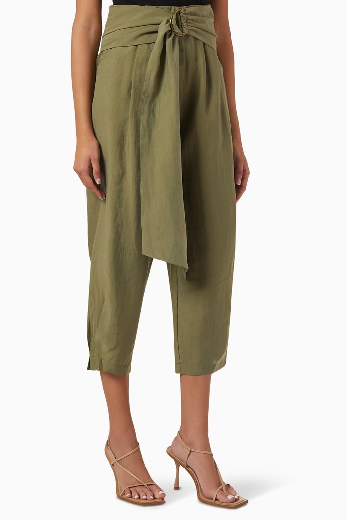 

Tie-up style Pants, Green