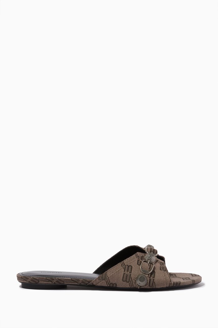 Cajole BB Monogram Sandals in Jacquard, Neutral
