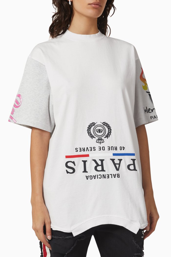 

Upside Down Oversized T-shirt in Organic Vintage Jersey, White