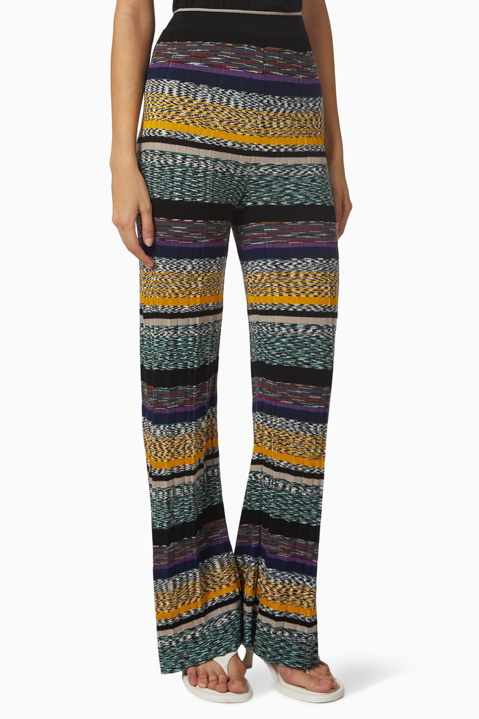 Stripe Pants in Wool, Multicolour