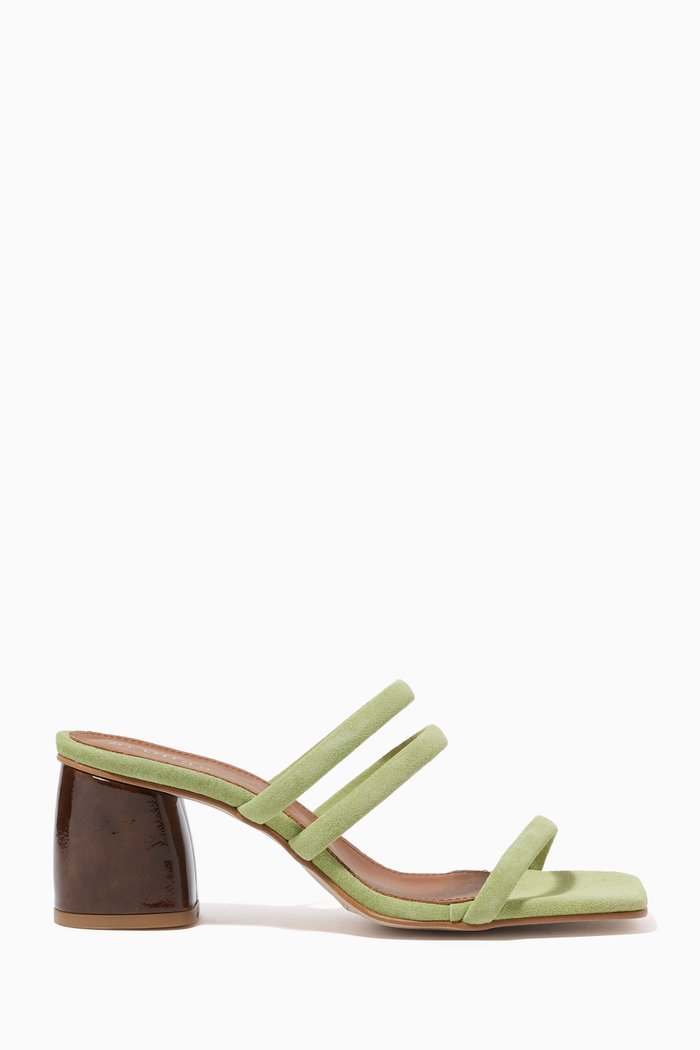 

Indiana 60 Mules in Suede, Green