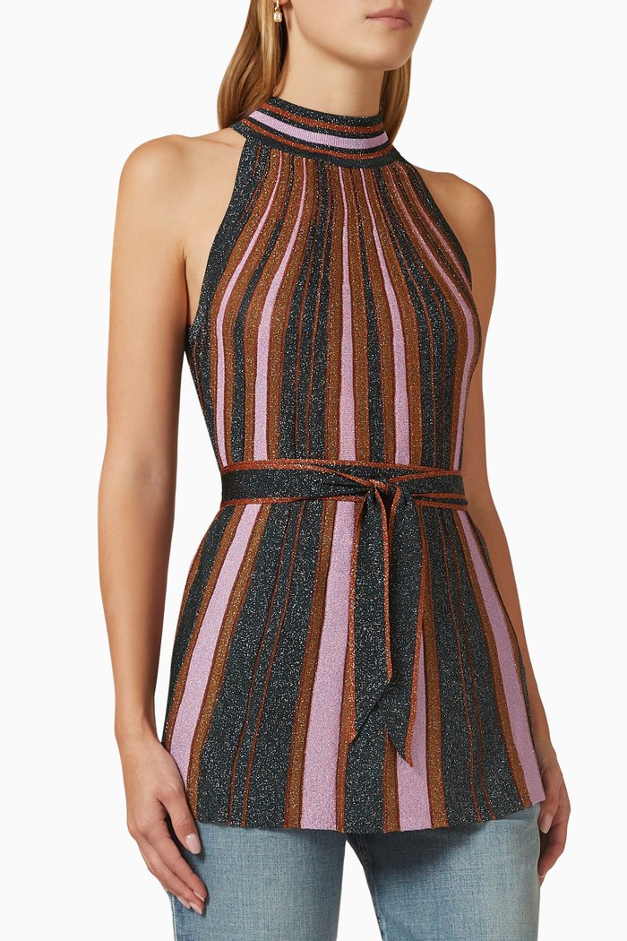 

Kaleidoscope Halter Top in Knit, Multicolour