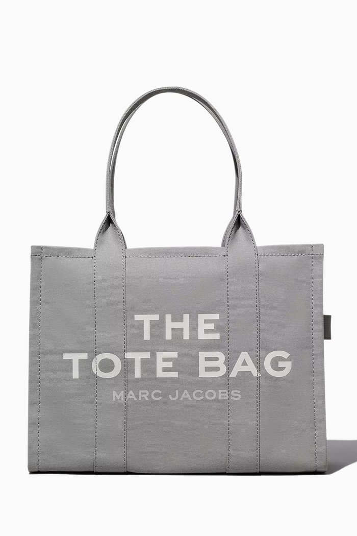 

Large The Tote Bag in Cotton Canvas, Grey
