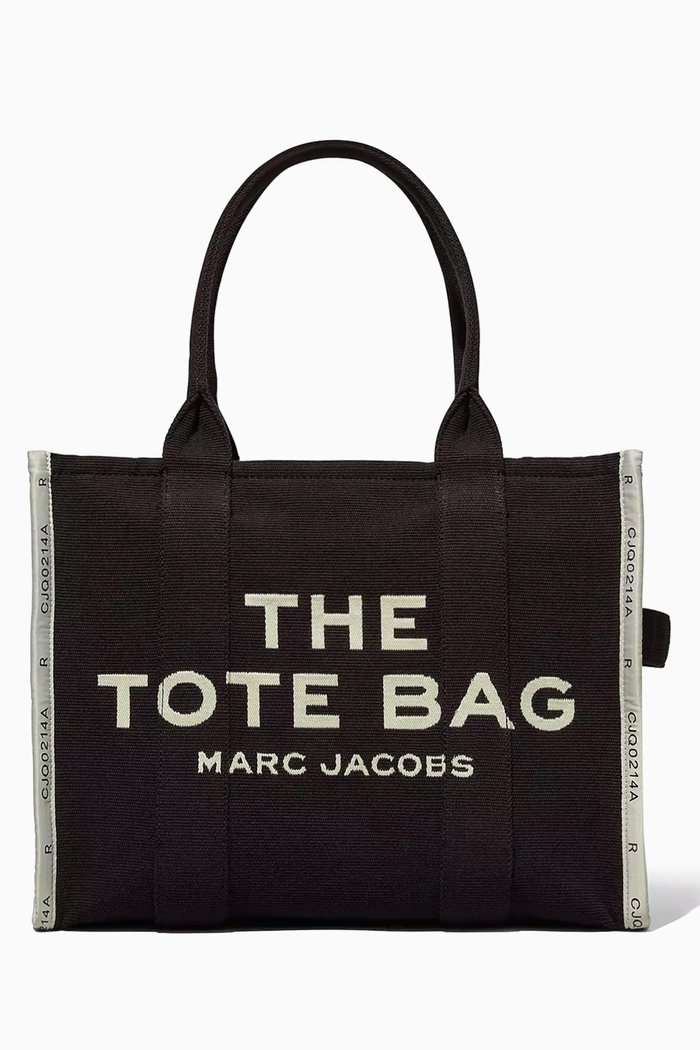 

The Large Tote Bag in Jacquard, Black