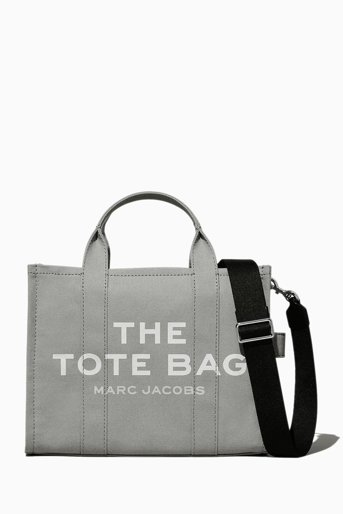 The Medium Tote Bag in Cotton Canvas, Grey