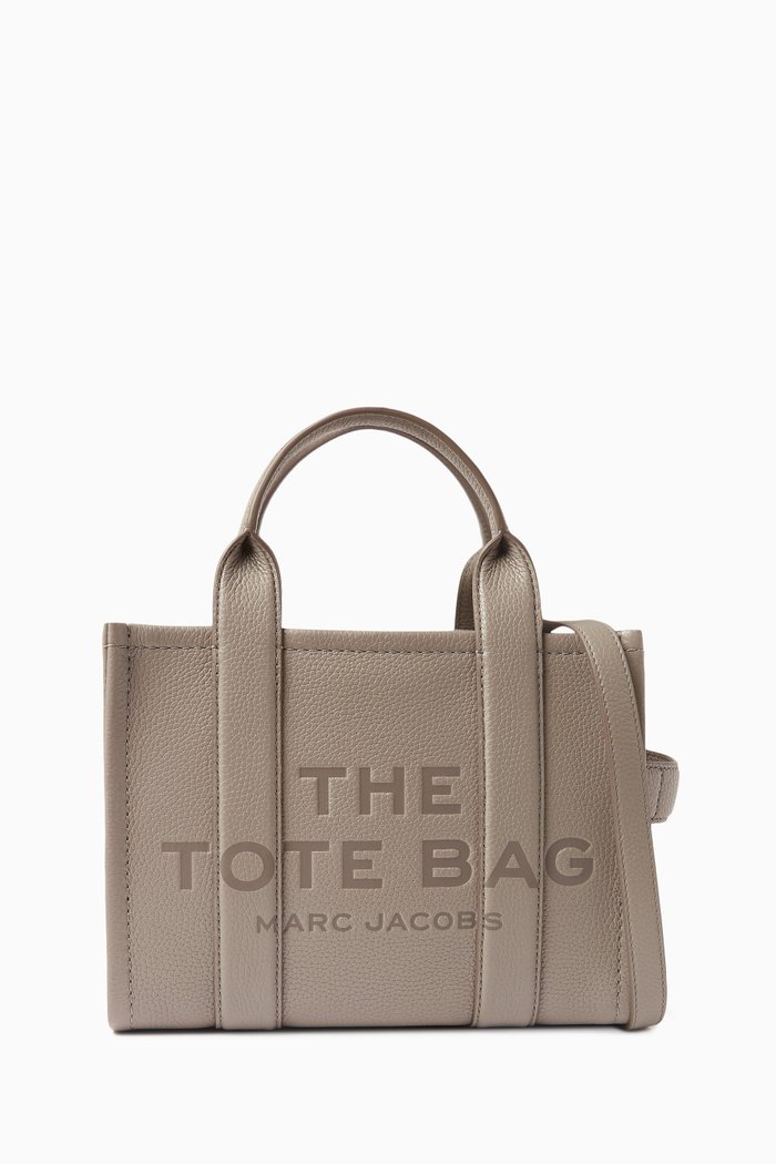The Small Tote Bag in Leather, Neutral