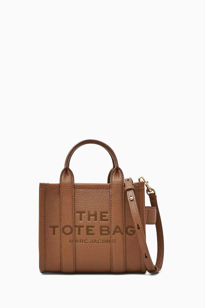 

The Small Tote Bag in Leather, Brown