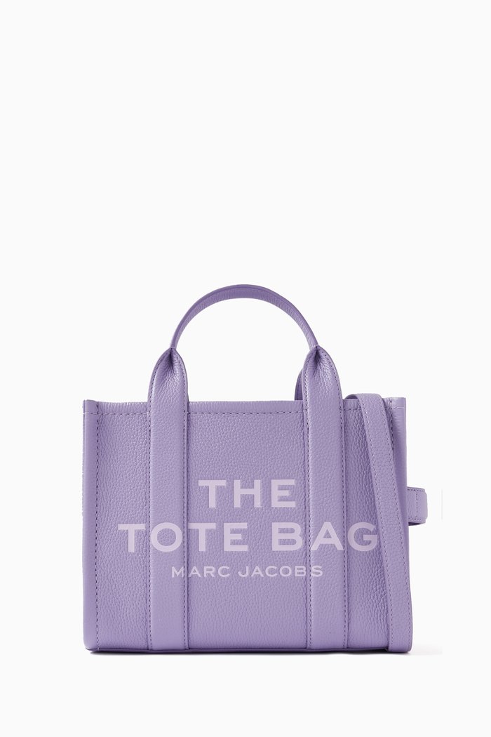 

The Small Tote Bag in Leather, Purple