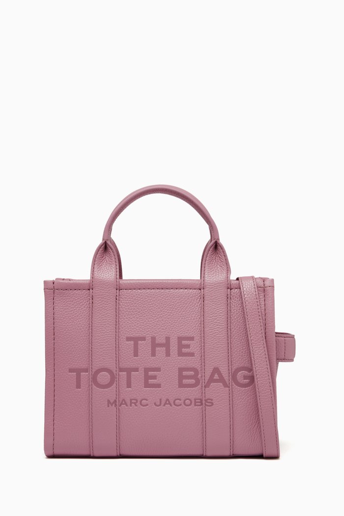 

Mini Traveler Tote Bag in Leather, Pink