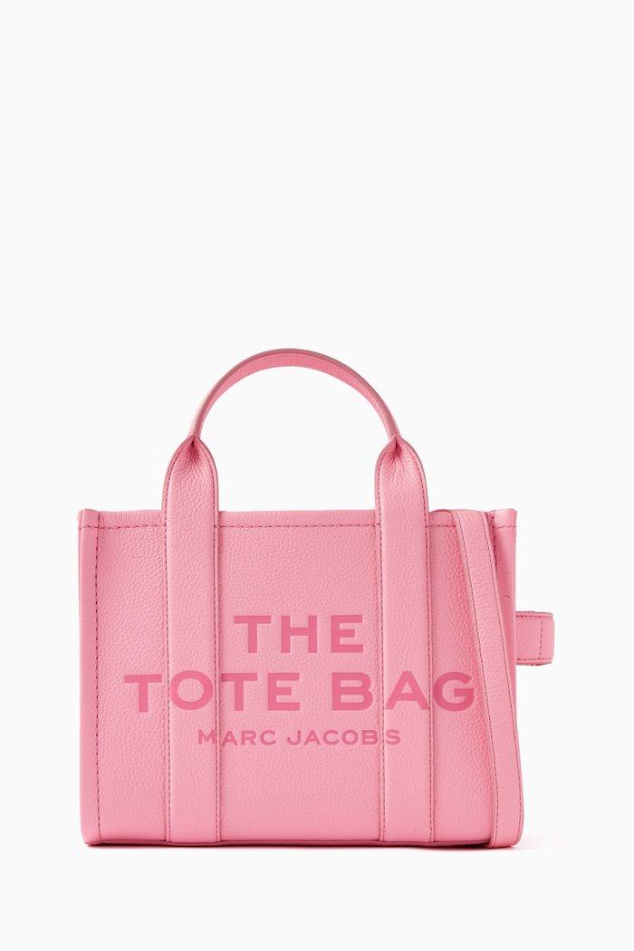 

The Small Tote Bag in Leather, Pink