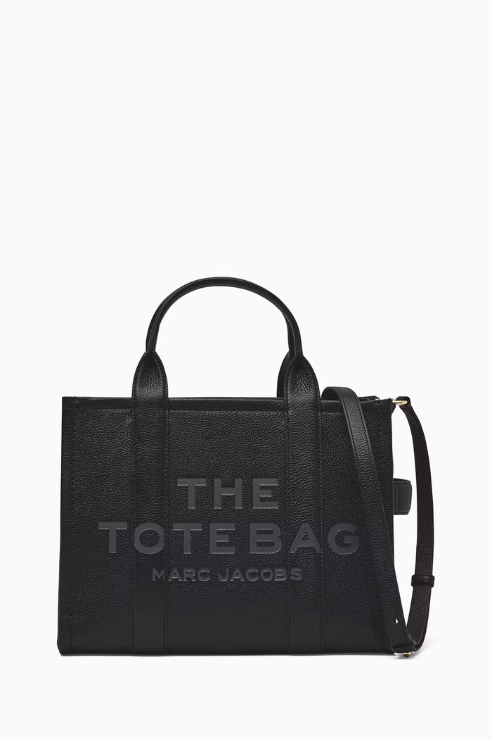 

The Medium Traveler Tote Bag in Cow Leather, Black