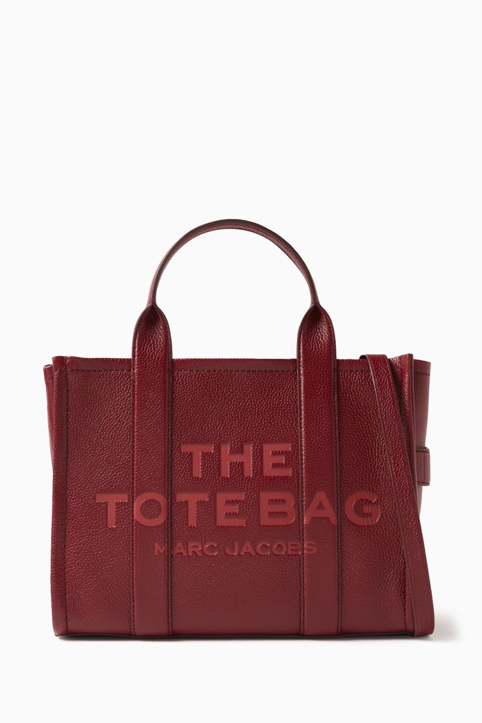 

The Medium Traveler Tote Bag in Cow Leather, Burgundy