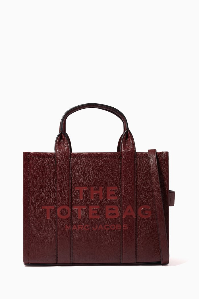 

The Small Traveler Tote Bag in Cow Leather, Burgundy