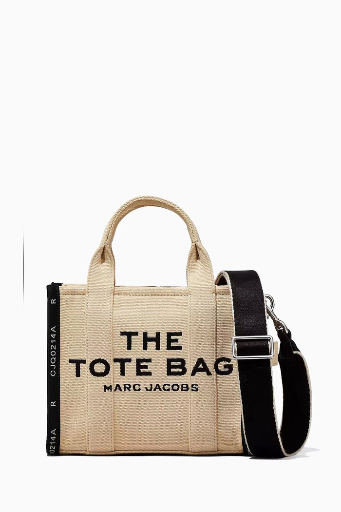 The Small Tote Bag in Cotton Canvas, Neutral