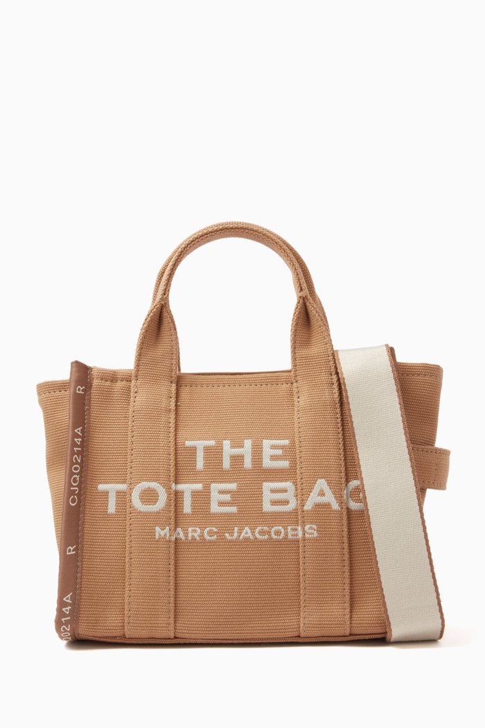 The Small Tote Bag in Cotton Canvas, Brown
