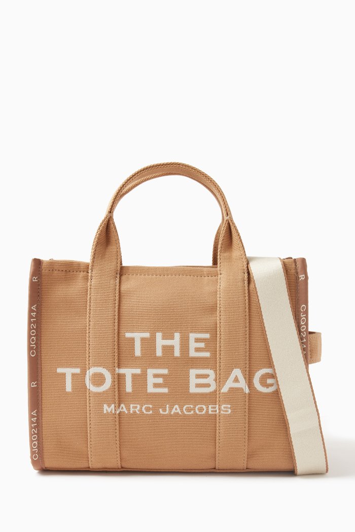 The Medium Tote Bag in Jacquard Canvas, Brown