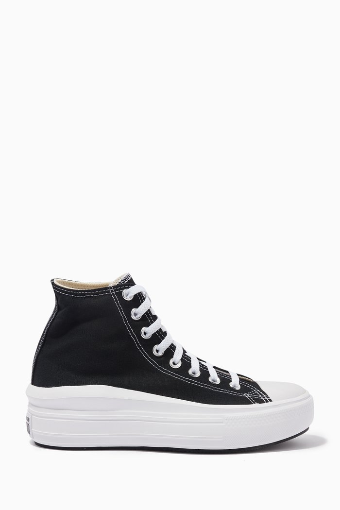 

All Star Move High Top Platform Sneakers in Canvas, Black
