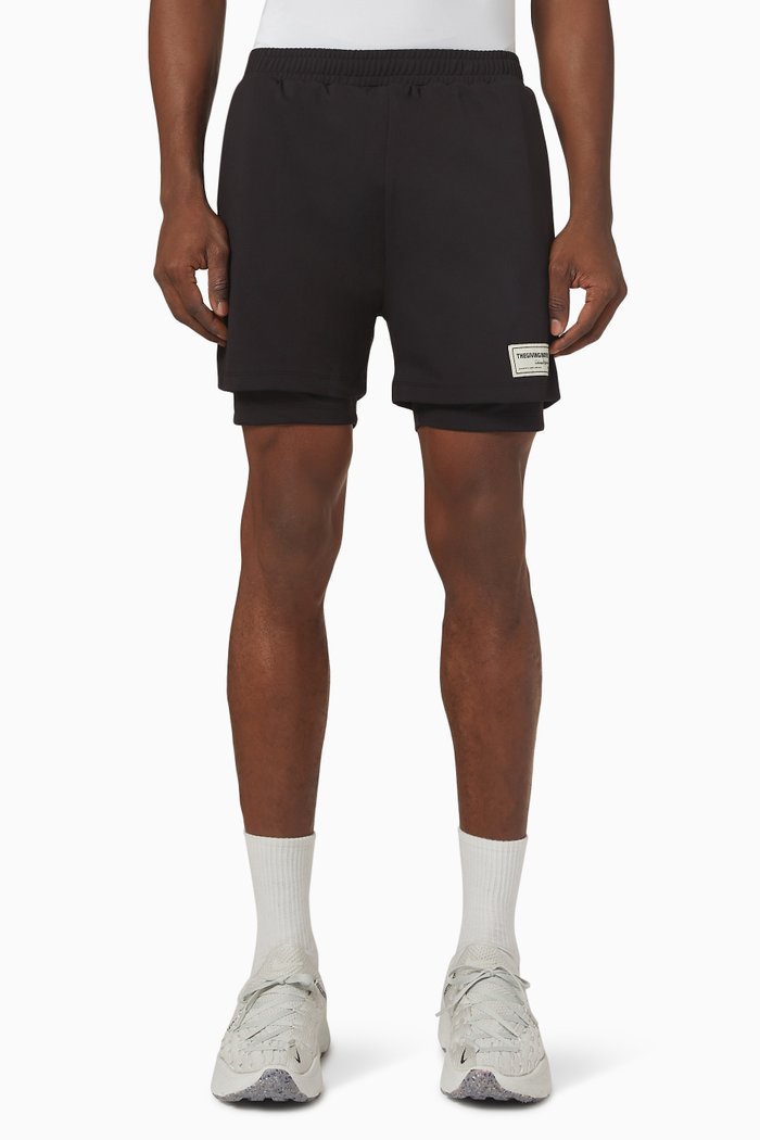 

2-in-1 Running Shorts in Recycled Blend, Black