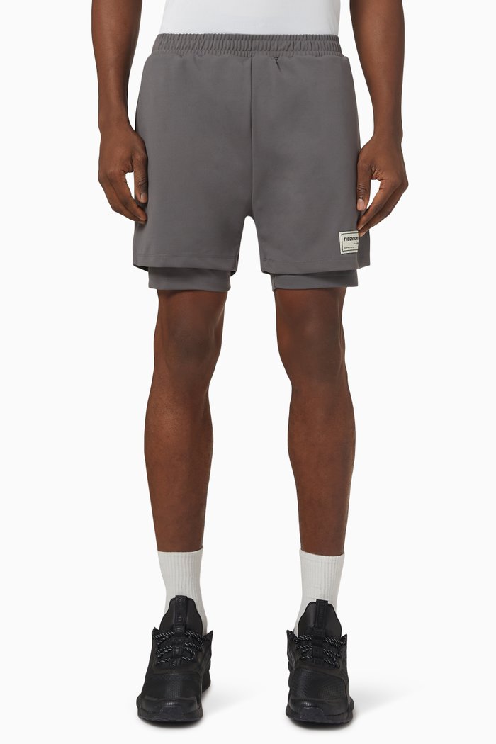 

2-in-1 Running Shorts in Recycled Blend, Grey
