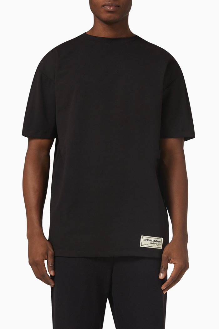 

Relaxed Fit T-Shirt in Recycled Blend, Black