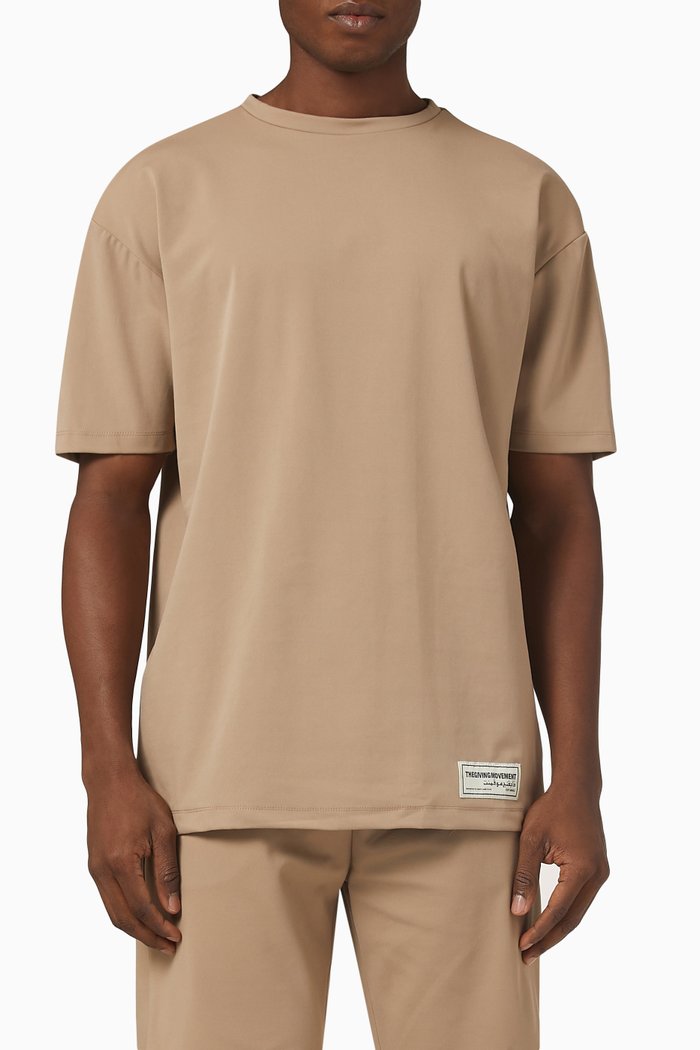 

Relaxed Fit T-Shirt in Recycled Blend, Brown