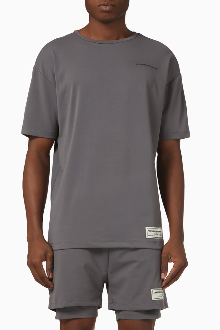 Modest Band Print T-shirt, Grey