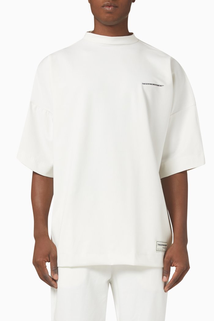 

Exaggerated Sleeve T-shirt, White